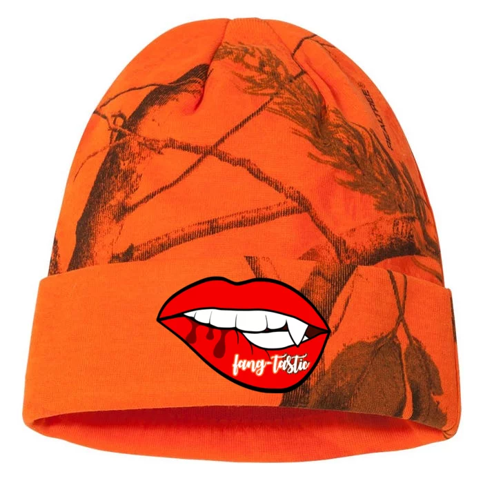 Fang Tastic Funny Vampire Lips Kati - 12in Camo Beanie