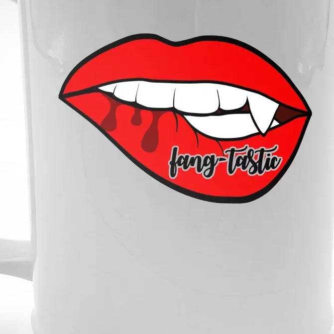 Fang Tastic Funny Vampire Lips Front & Back Beer Stein