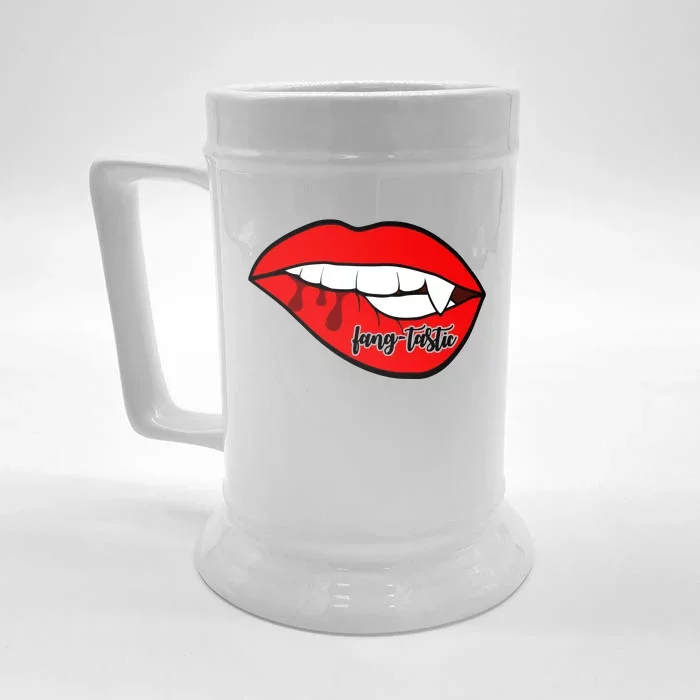 Fang Tastic Funny Vampire Lips Front & Back Beer Stein