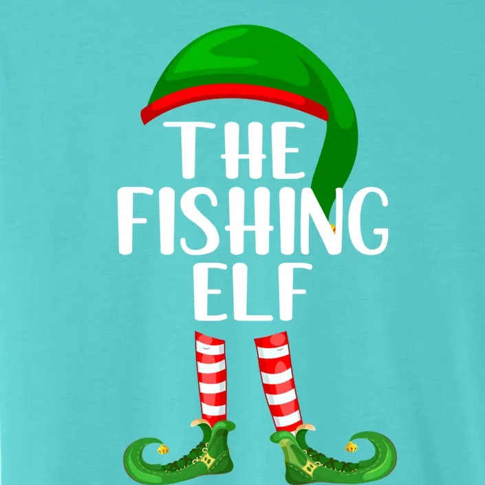 Funny The Fishing Elf Matching Family Christmas Gift ChromaSoft Performance T-Shirt