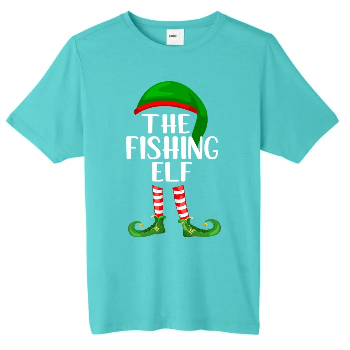 Funny The Fishing Elf Matching Family Christmas Gift ChromaSoft Performance T-Shirt