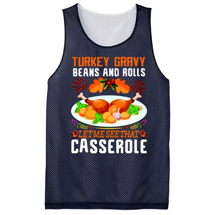 Funny Thanksgiving Food Mesh Reversible Basketball Jersey Tank