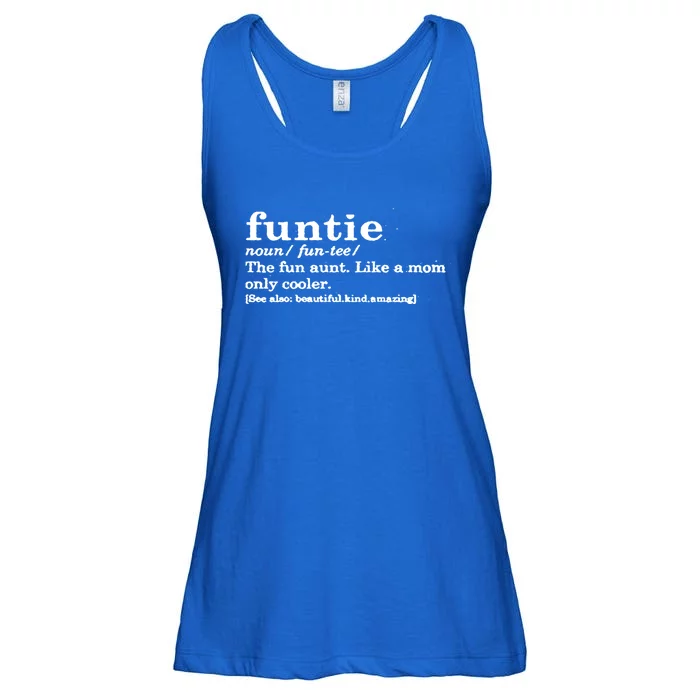 Funtie The Fun Aunt Like A Mom Only Way Cooler Funtie Aunt Gift Ladies Essential Flowy Tank