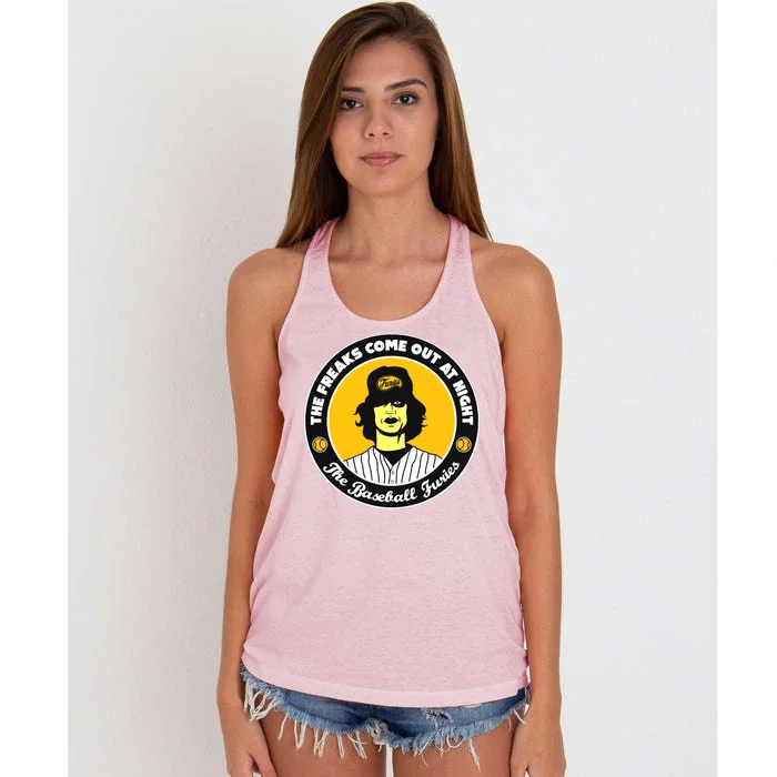 Funny The Freaks Come Out At Night The Baseball Furies Women's Knotted Racerback Tank