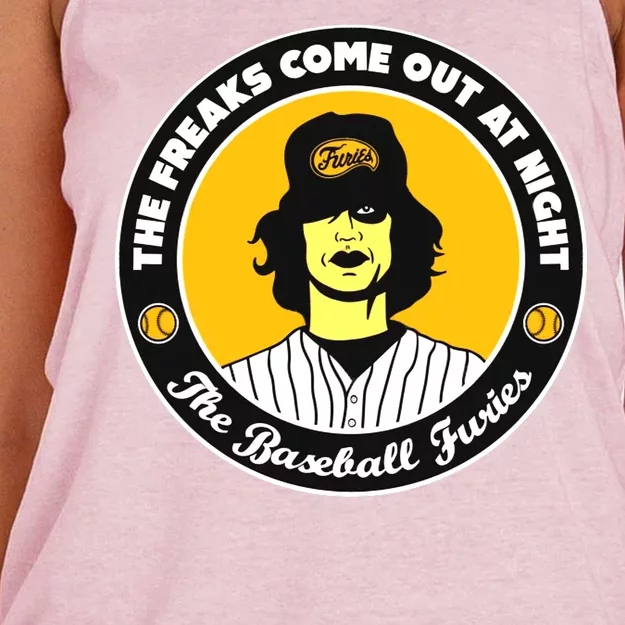 Funny The Freaks Come Out At Night The Baseball Furies Women's Knotted Racerback Tank