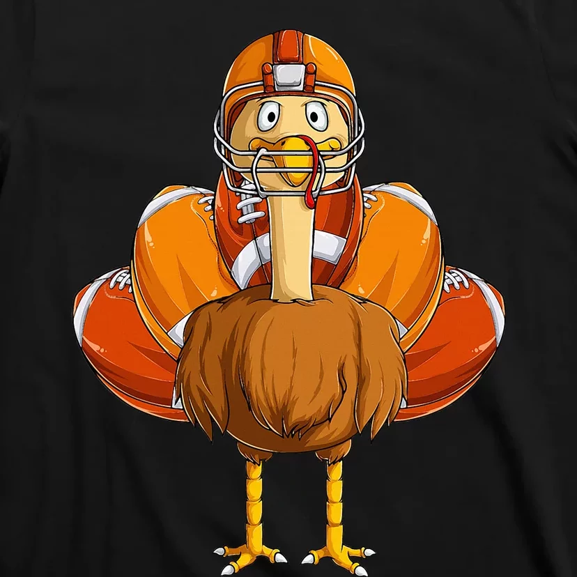 Funny Thanksgiving Football Turkey T-Shirt