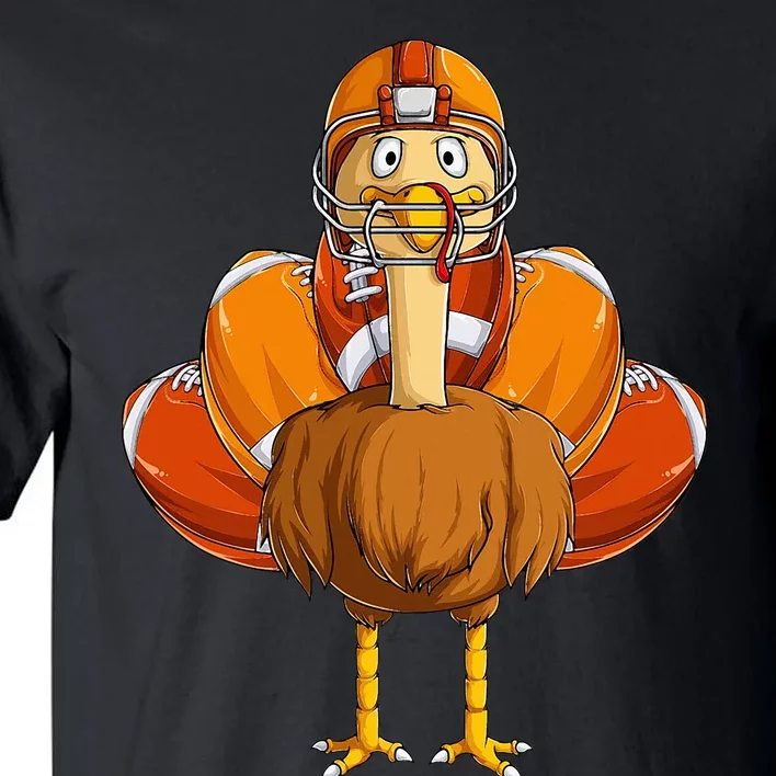 Funny Thanksgiving Football Turkey Tall T-Shirt