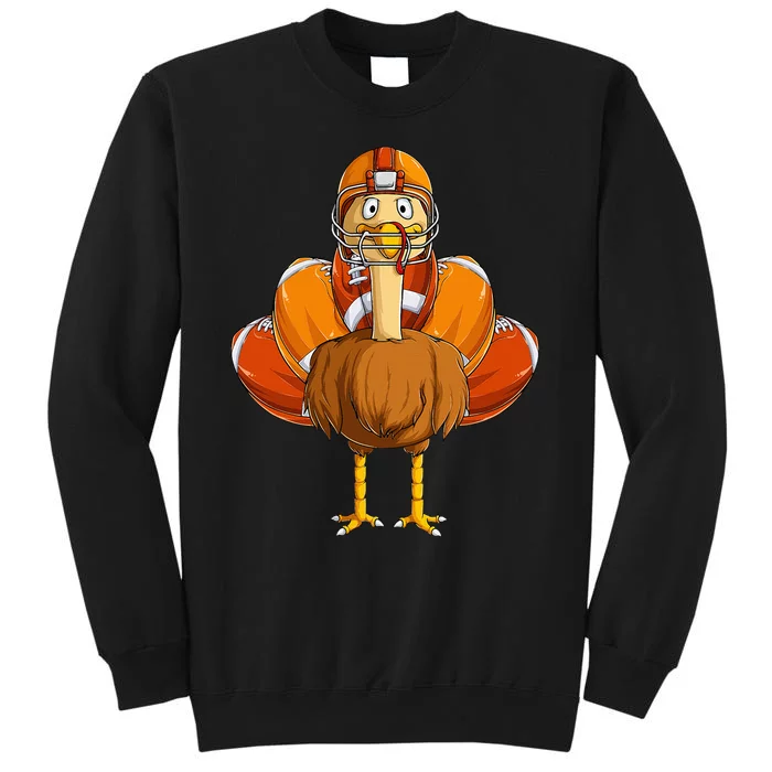 Funny Thanksgiving Football Turkey Tall Sweatshirt