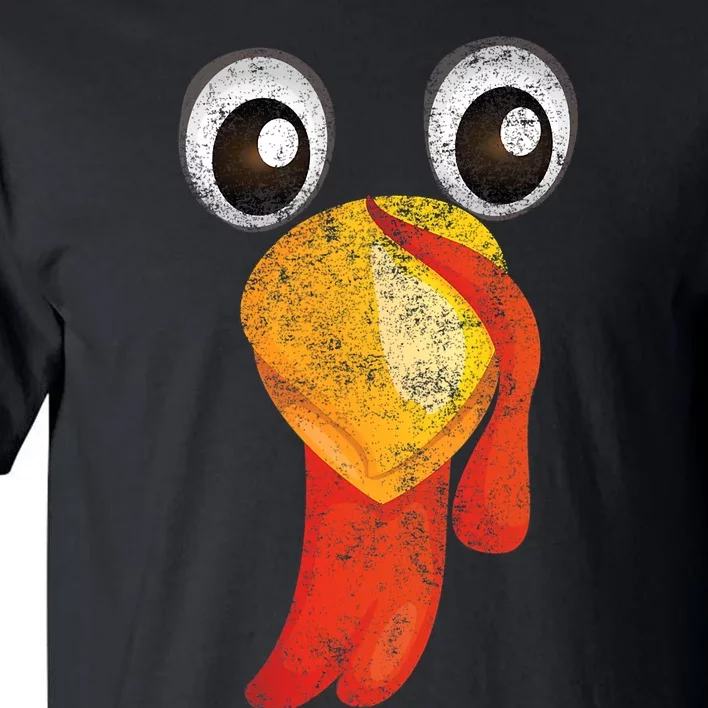 Funny Turkey Face Design Thanksgiving Turkey Gobble Tall T-Shirt