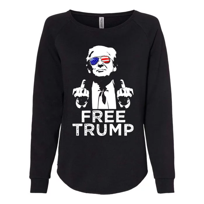 Free Trump, Free Donald Trump 2024 Womens California Wash Sweatshirt