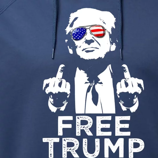 Free Trump, Free Donald Trump 2024 Performance Fleece Hoodie