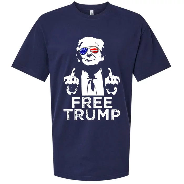 Free Trump, Free Donald Trump 2024 Sueded Cloud Jersey T-Shirt