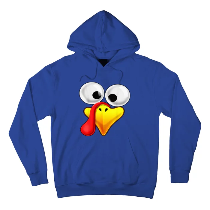 Funny Turkey Family Thanksgiving Turkey Face Friendsgiving Hoodie