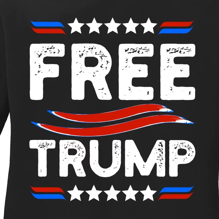 Free Trump Ladies Long Sleeve Shirt