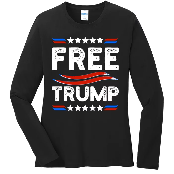 Free Trump Ladies Long Sleeve Shirt