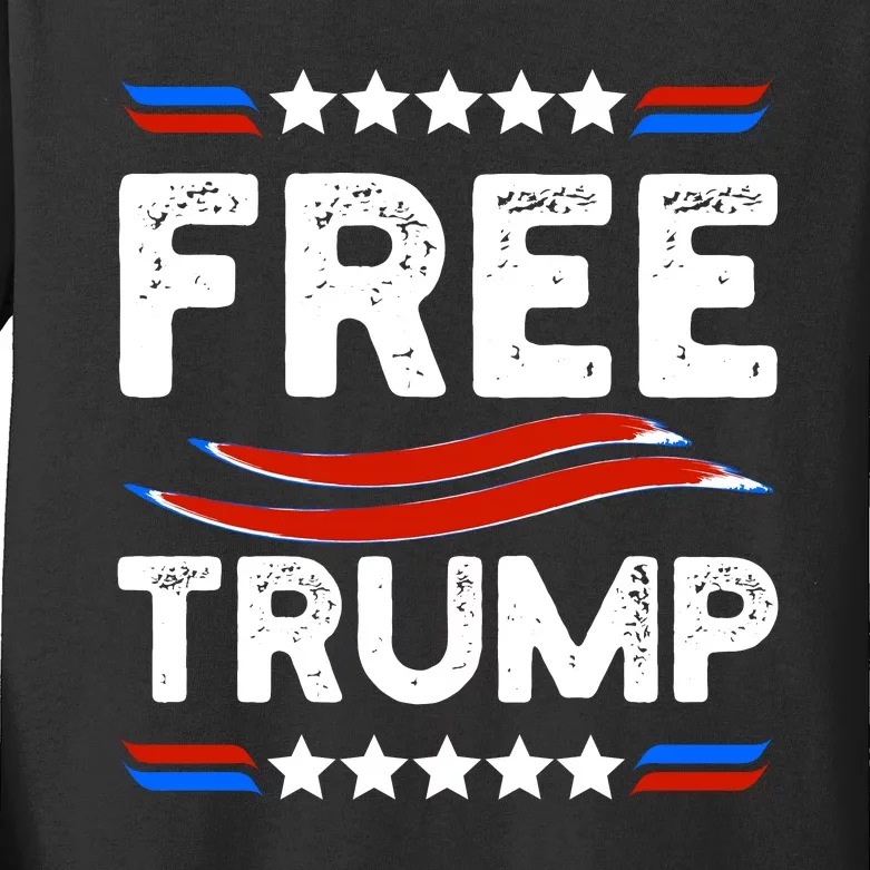 Free Trump Kids Long Sleeve Shirt