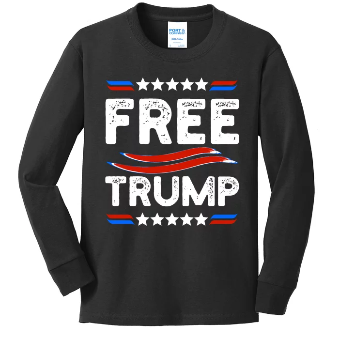 Free Trump Kids Long Sleeve Shirt