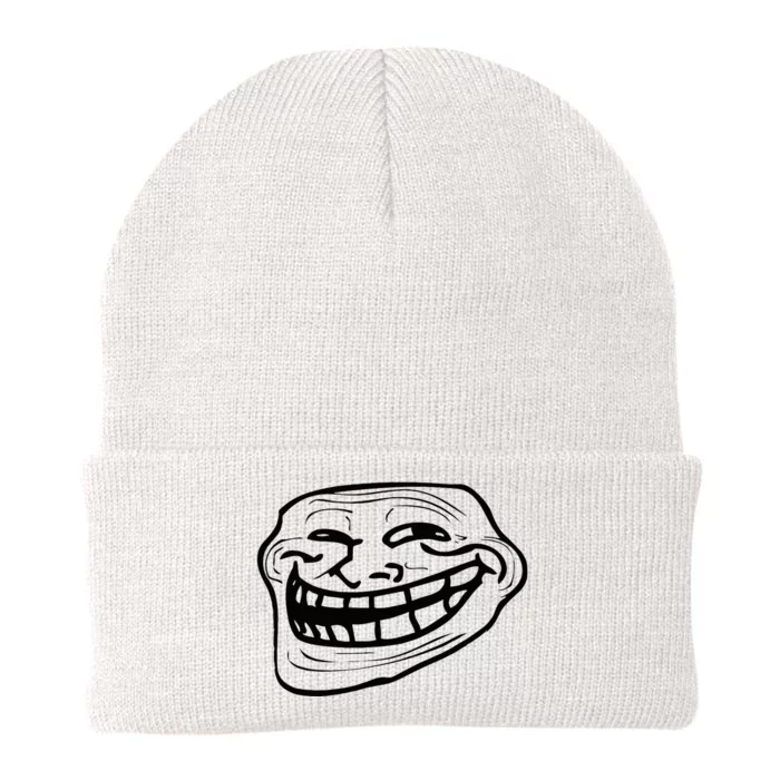 Funny Troll Face Nerd Geek Knit Cap Winter Beanie