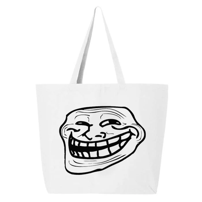 Funny Troll Face Nerd Geek 25L Jumbo Tote