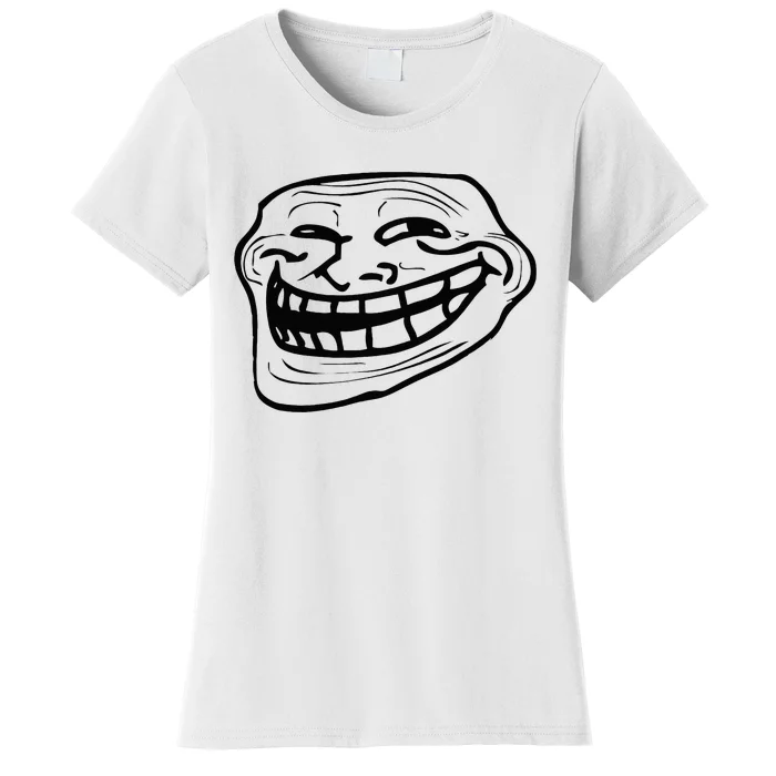 Funny Troll Face Nerd Geek Women's T-Shirt