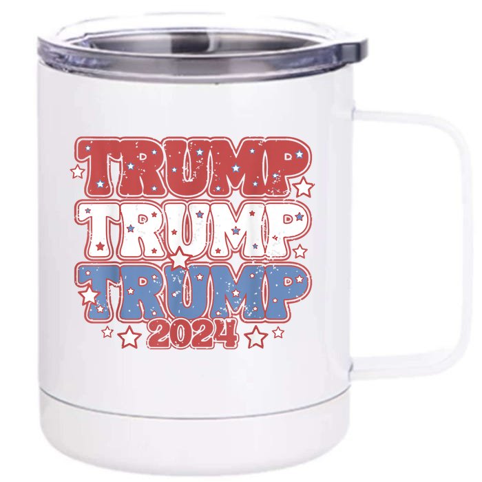 Funny Trump Fourth Of July Trump Convicted Felon Front & Back 12oz Stainless Steel Tumbler Cup