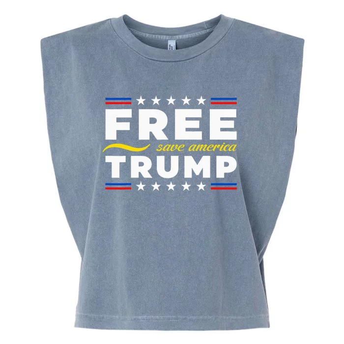 Free Trump Free Donald Trump 2024 Garment-Dyed Women's Muscle Tee