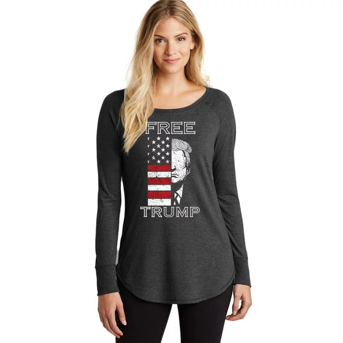 Free trump Women's Perfect Tri Tunic Long Sleeve Shirt