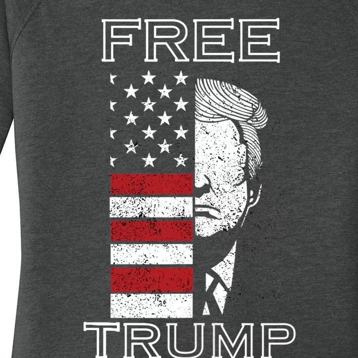 Free trump Women's Perfect Tri Tunic Long Sleeve Shirt