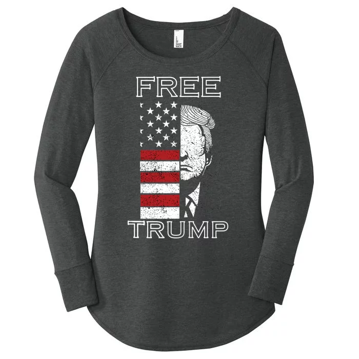 Free trump Women's Perfect Tri Tunic Long Sleeve Shirt