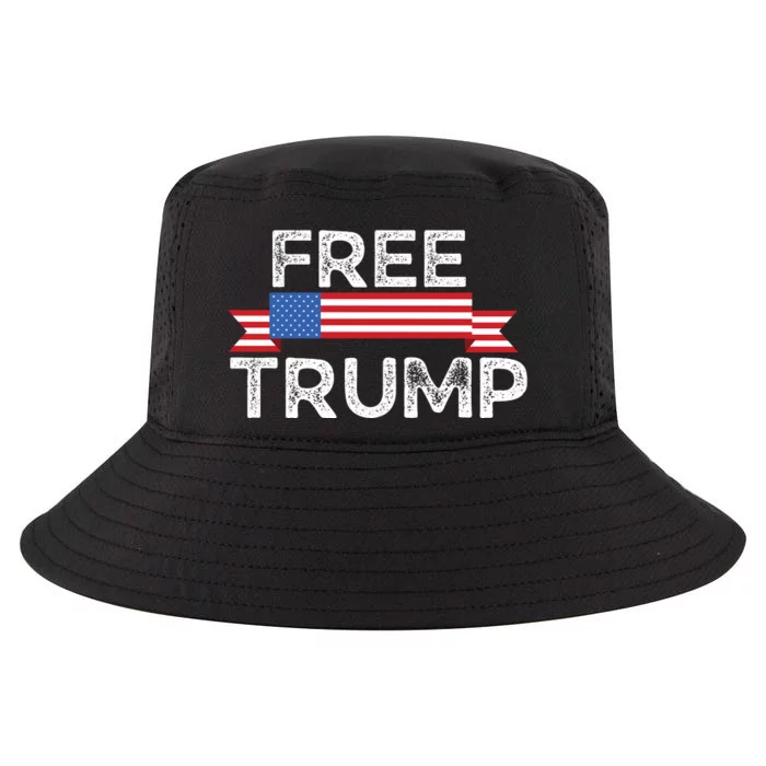 Free Trump, Free Donald Trump Republican Support Cool Comfort Performance Bucket Hat