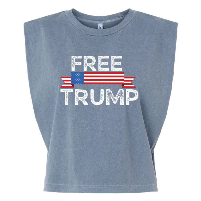 Free Trump, Free Donald Trump Republican Support Garment-Dyed Women's Muscle Tee