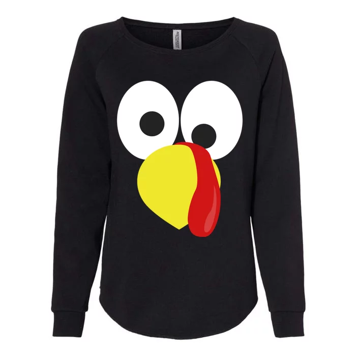 Funny Turkey Face Funny Gift Thanksgiving Autumn Fall Gift Womens California Wash Sweatshirt