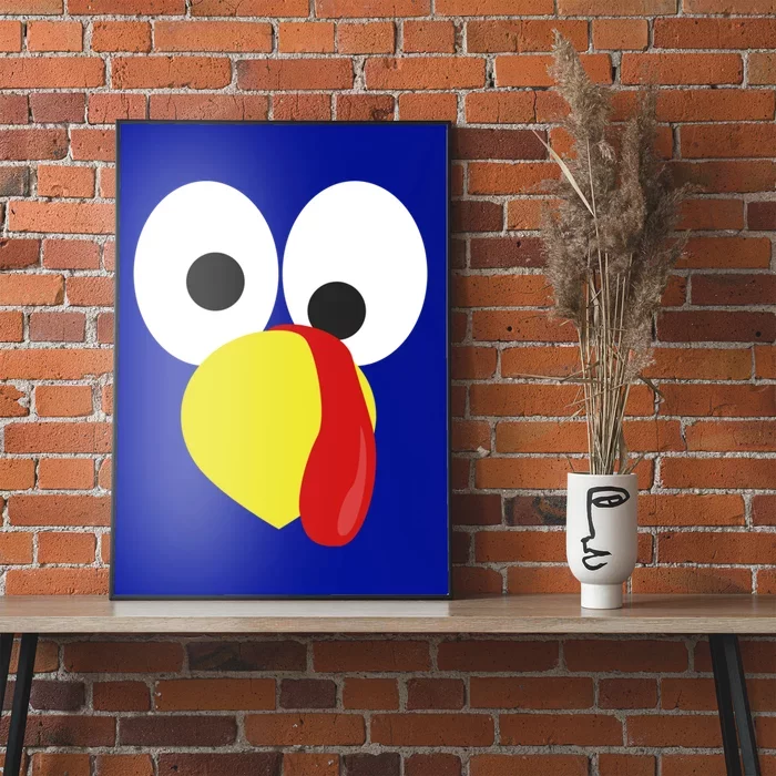 Funny Turkey Face Funny Gift Thanksgiving Autumn Fall Gift Poster