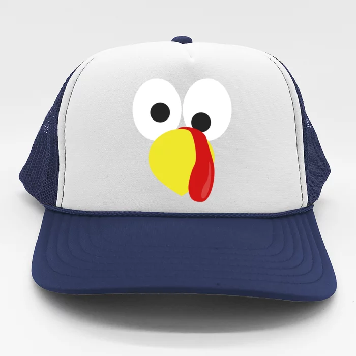 Funny Turkey Face Funny Gift Thanksgiving Autumn Fall Gift Trucker Hat