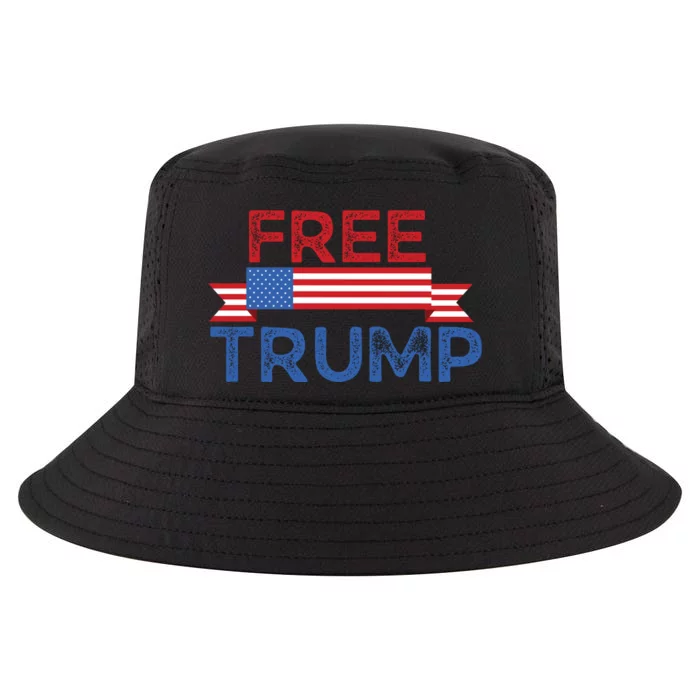 Free Trump, Free Donald Trump Republican Support Cool Comfort Performance Bucket Hat