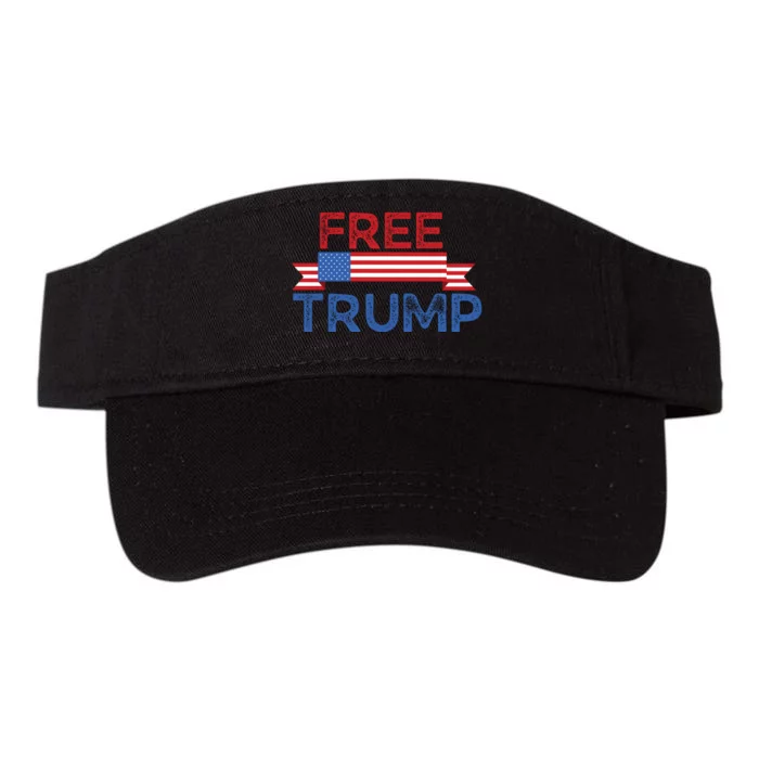 Free Trump, Free Donald Trump Republican Support Valucap Bio-Washed Visor