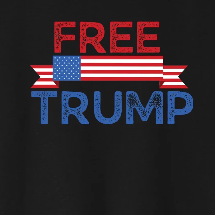 Free Trump, Free Donald Trump Republican Support Women's Crop Top Tee