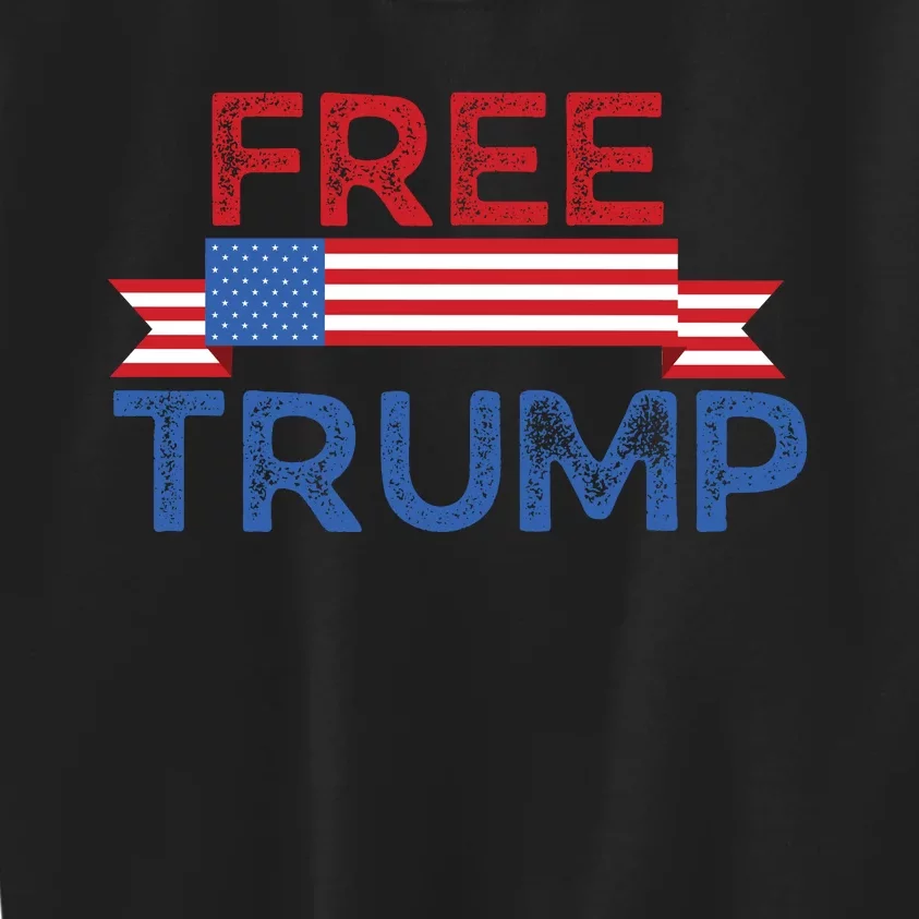 Free Trump, Free Donald Trump Republican Support Kids Sweatshirt