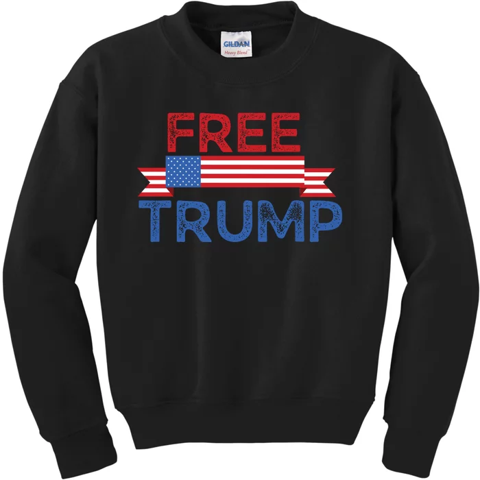 Free Trump, Free Donald Trump Republican Support Kids Sweatshirt