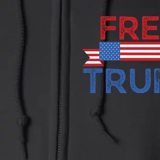 Free Trump, Free Donald Trump Republican Support Full Zip Hoodie