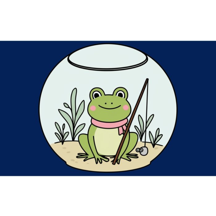 Frog Terrarium Fishing Whimsical Amphibian Adventure Bumper Sticker