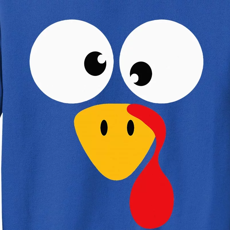 Funny turkey face for thanksgiving family costume Sweatshirt