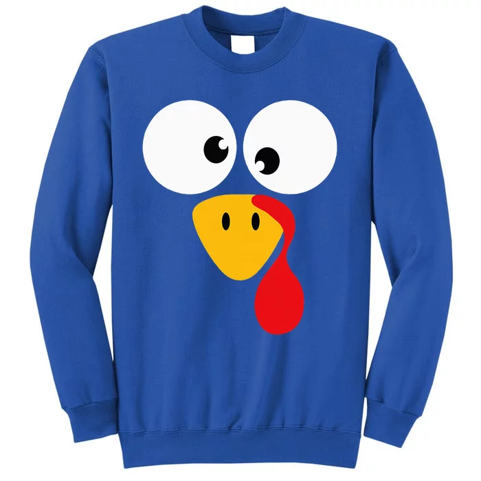 Funny turkey face for thanksgiving family costume Sweatshirt