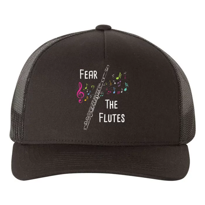 Fear The Flutes Flute Player Flutist Marching Band Music Yupoong Adult 5-Panel Trucker Hat