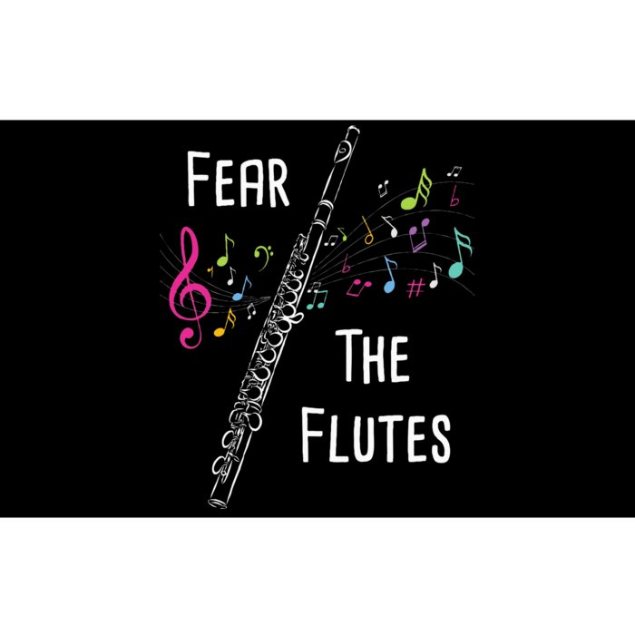 Fear The Flutes Flute Player Flutist Marching Band Music Bumper Sticker