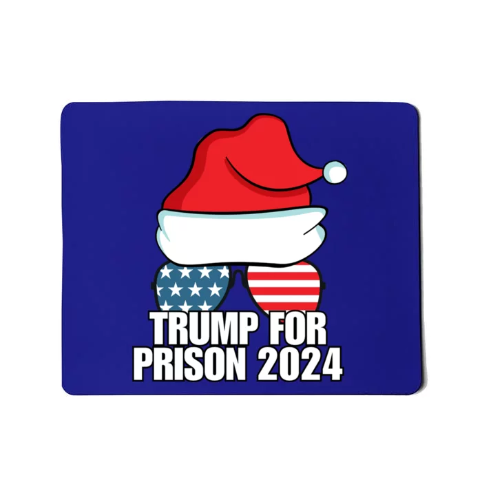 Funny Trump For Prison 2024 Sunglasses Usa Flag Christmas Gift Mousepad