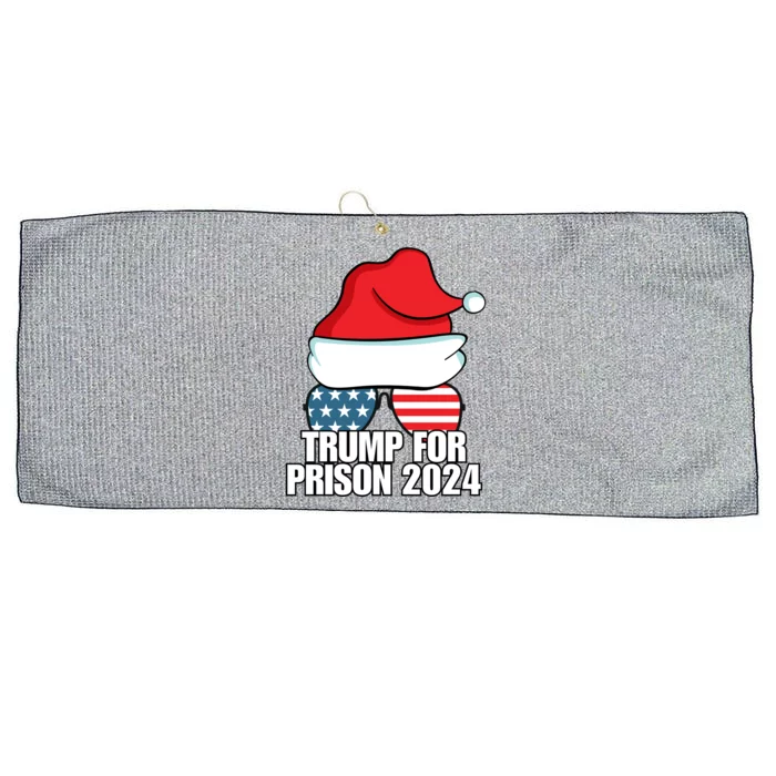 Funny Trump For Prison 2024 Sunglasses Usa Flag Christmas Gift Large Microfiber Waffle Golf Towel