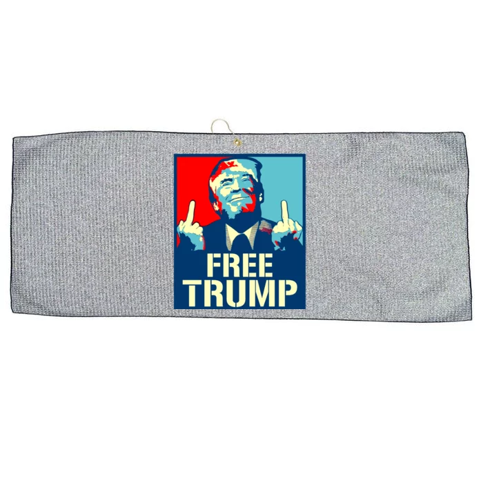 Free Trump Free Donald Trump Republican Supporter Large Microfiber Waffle Golf Towel