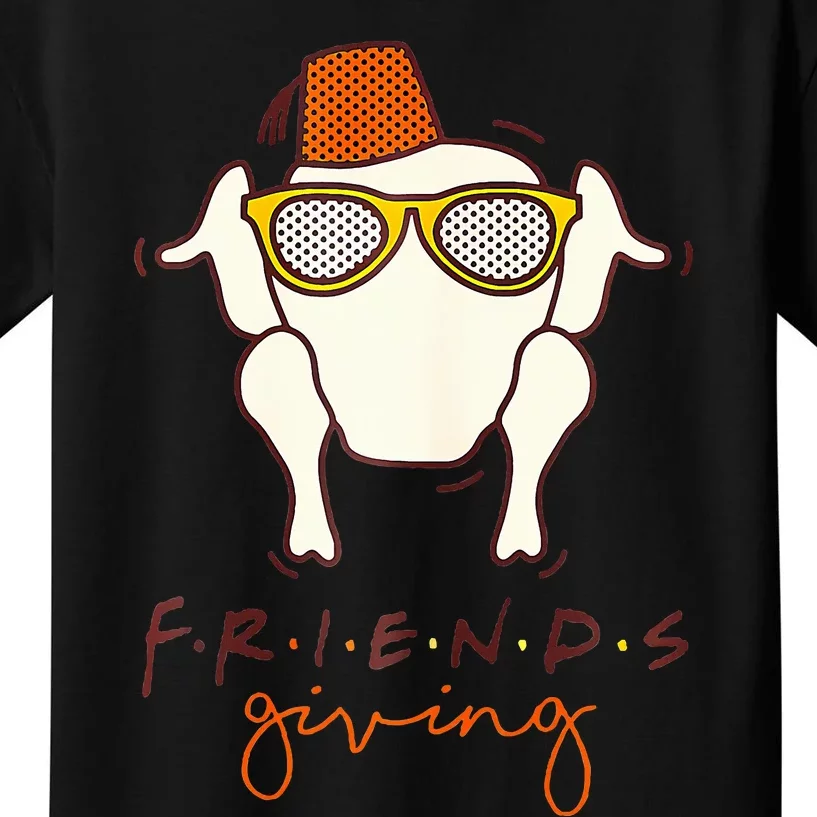 Funny Thanksgiving Friends Turkey Head Kids T-Shirt