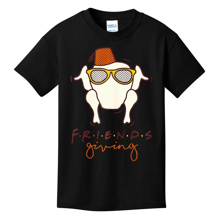 Funny Thanksgiving Friends Turkey Head Kids T-Shirt